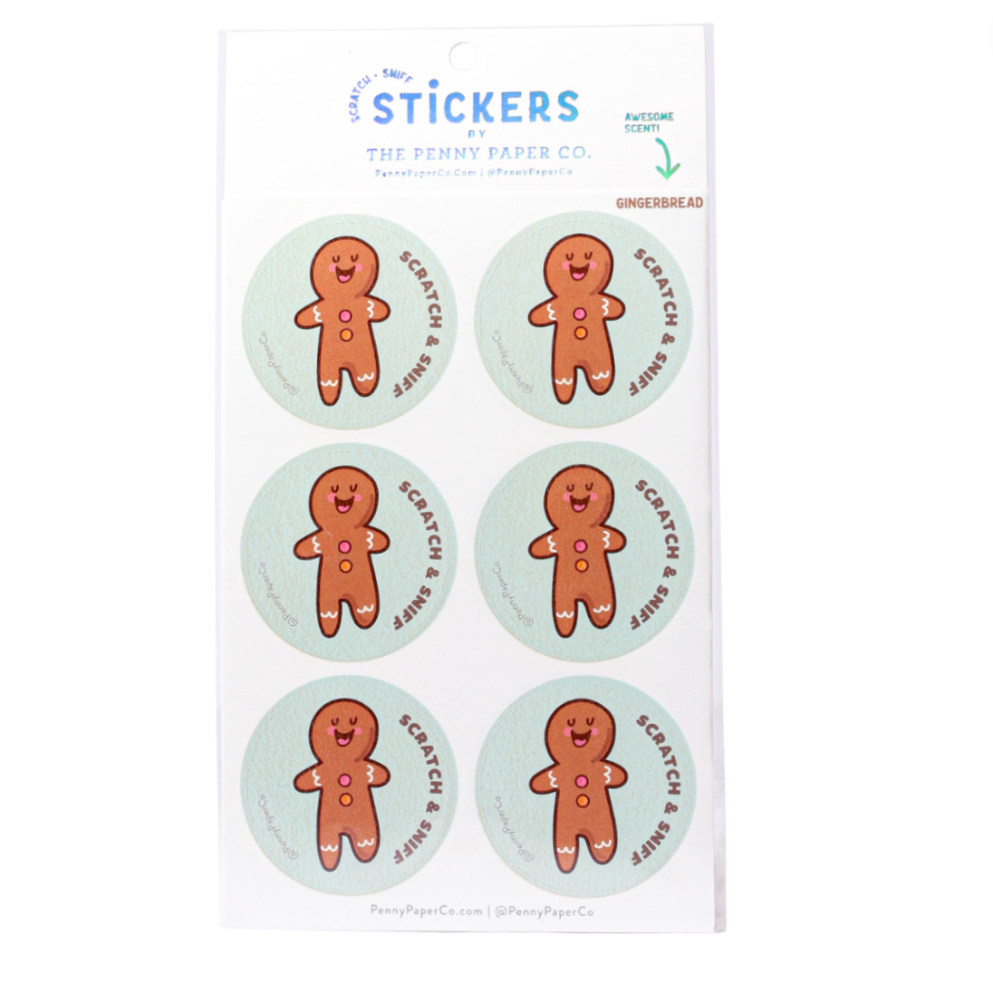 GINGERBREAD SCENTED SCRATCH & SNIFF STICKERS