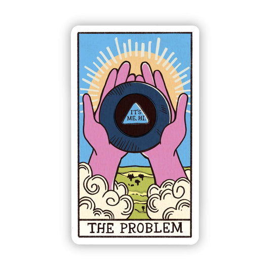 "THE PROBLEM" TAROT CARD STICKER
