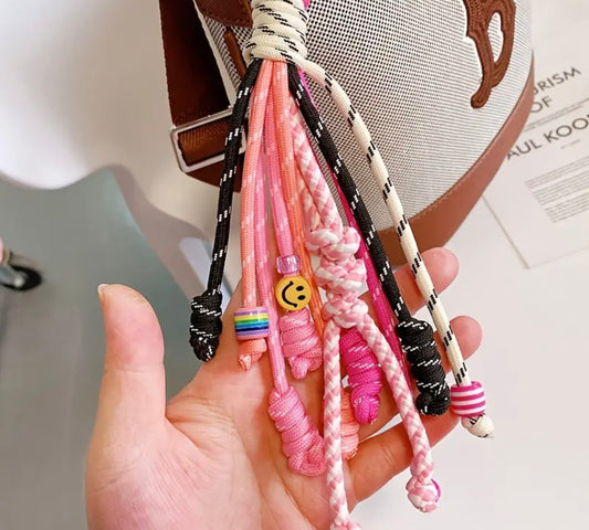 PINK HAPPY PURSE CHARM