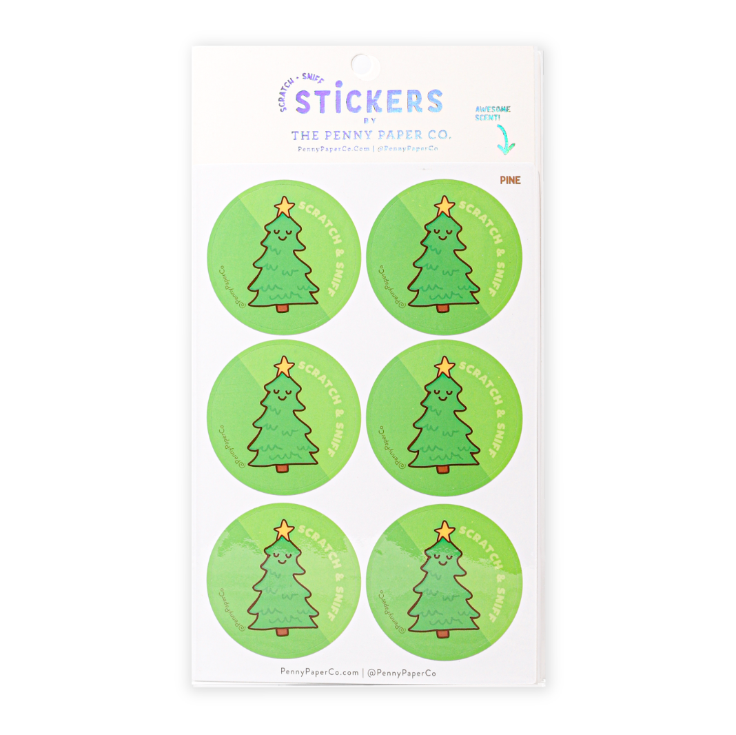 PINE SCENTED SCRATCH & SNIFF STICKERS