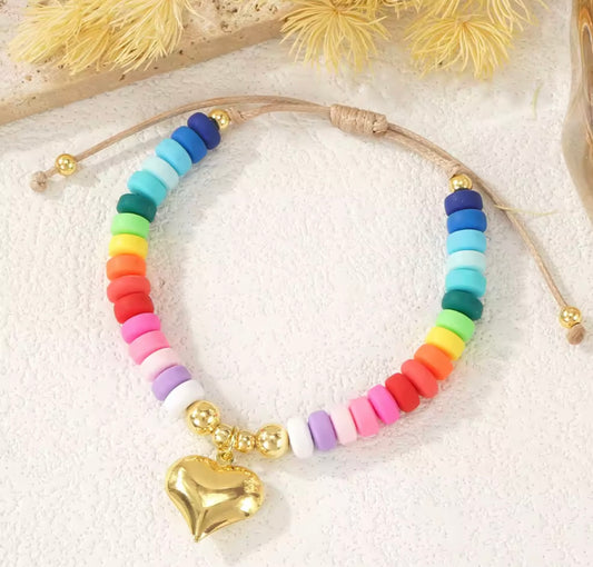 RAINBOW HEART BRACELET