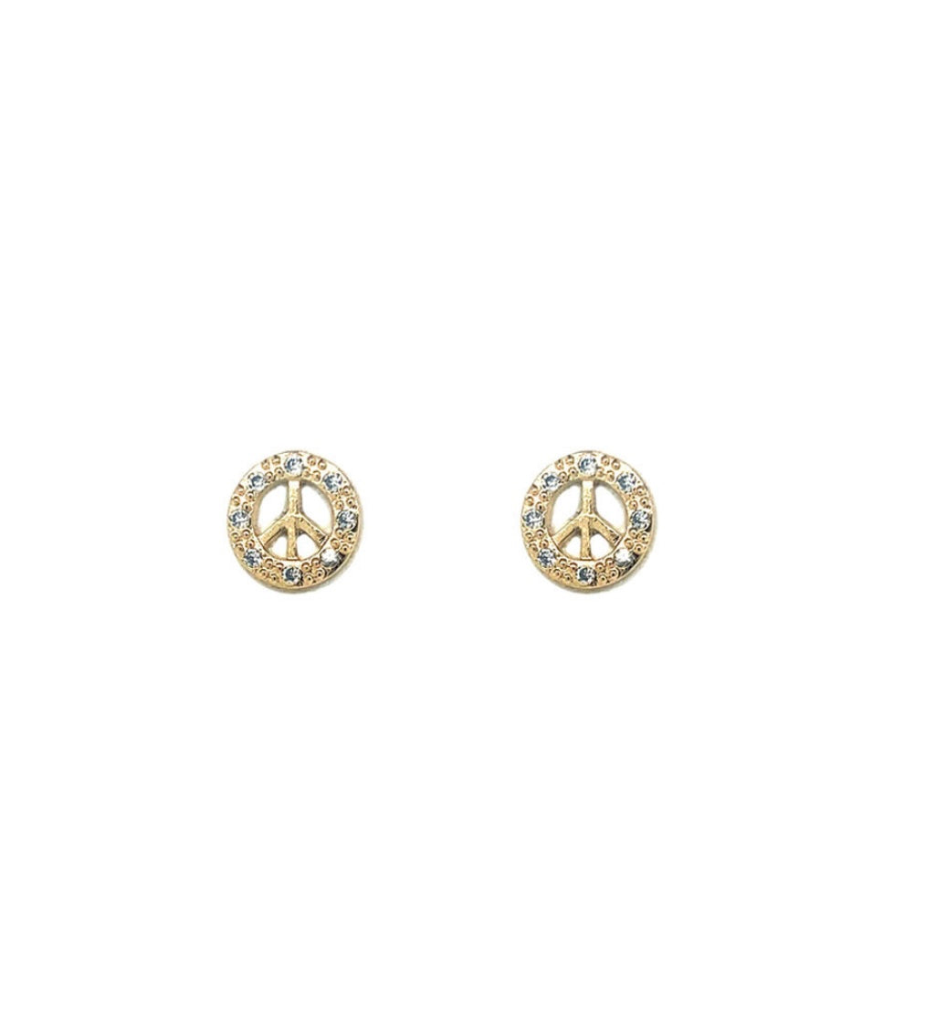 PEACE SIGN STUD EARRINGS