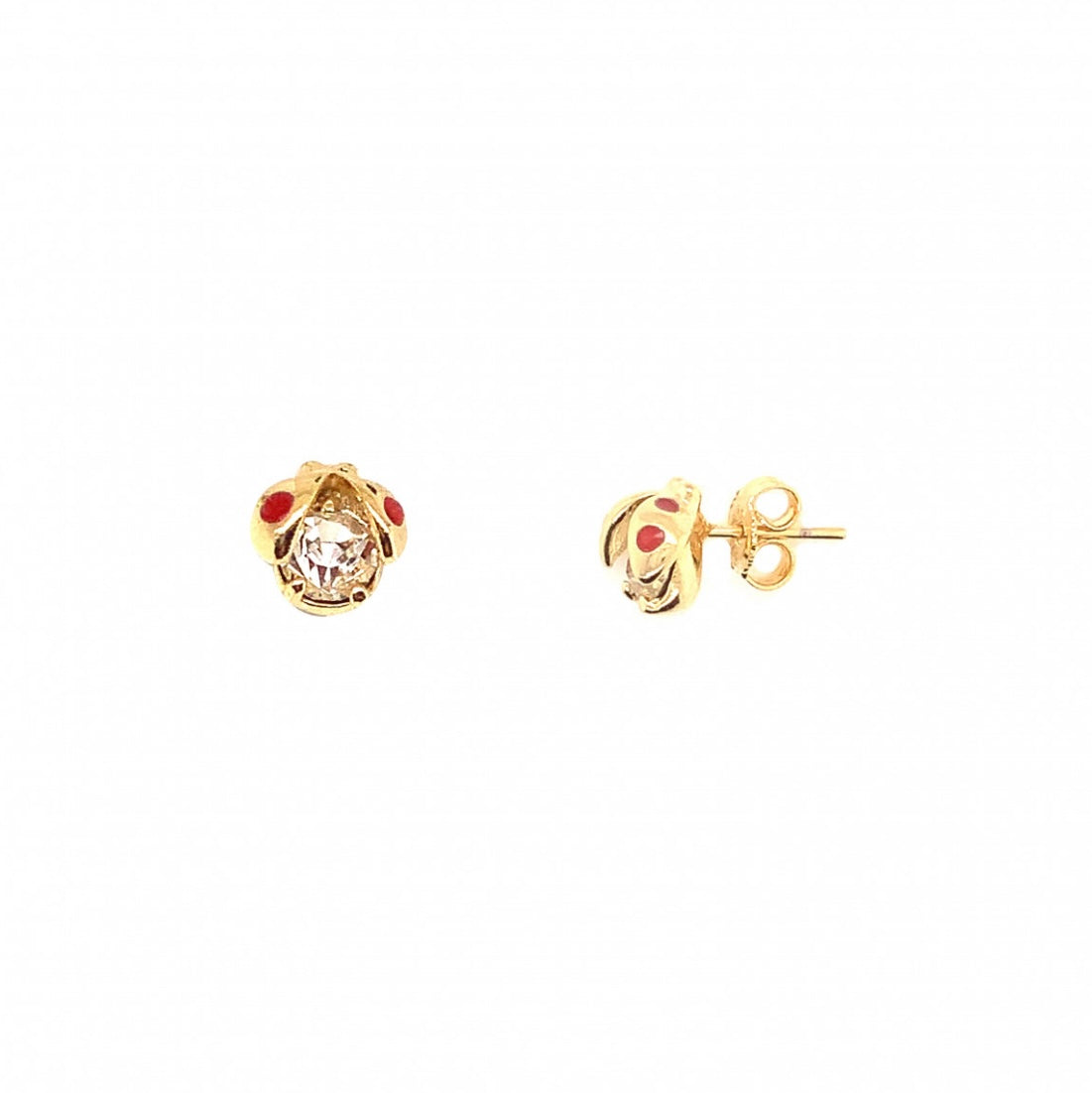 LADY BUG STUD EARRINGS