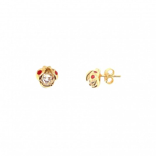 LADY BUG STUD EARRINGS