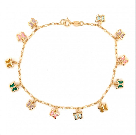 BUTTERFLY GEMSTONE ANKLET