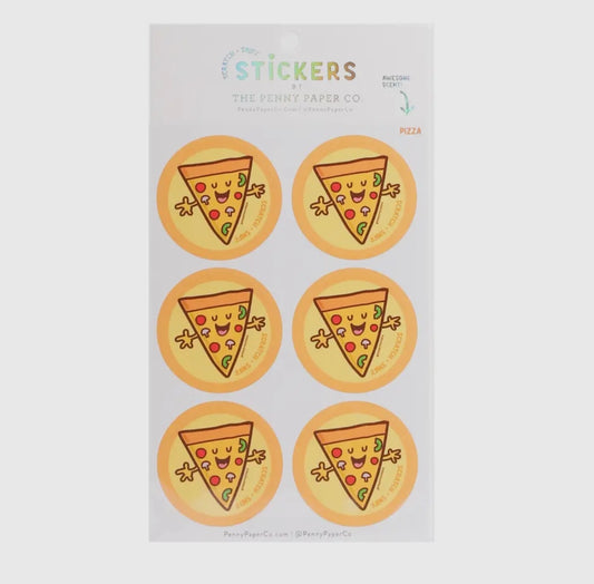 PIZZA SLICE SCRATCH & SNIFF STICKERS