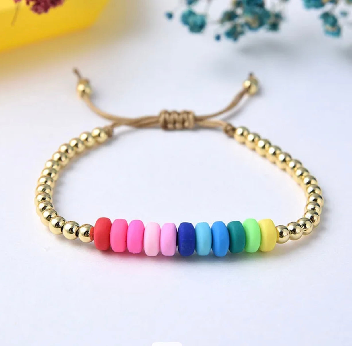 GOLD PLATED RAINBOW BRACELET