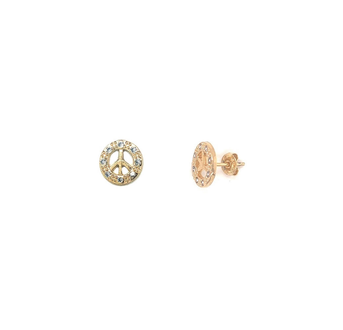 PEACE SIGN STUD EARRINGS
