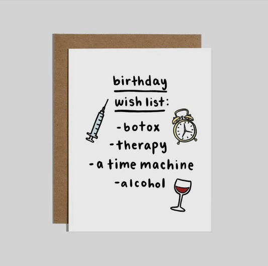 BIRTHDAY WISH LIST CARD