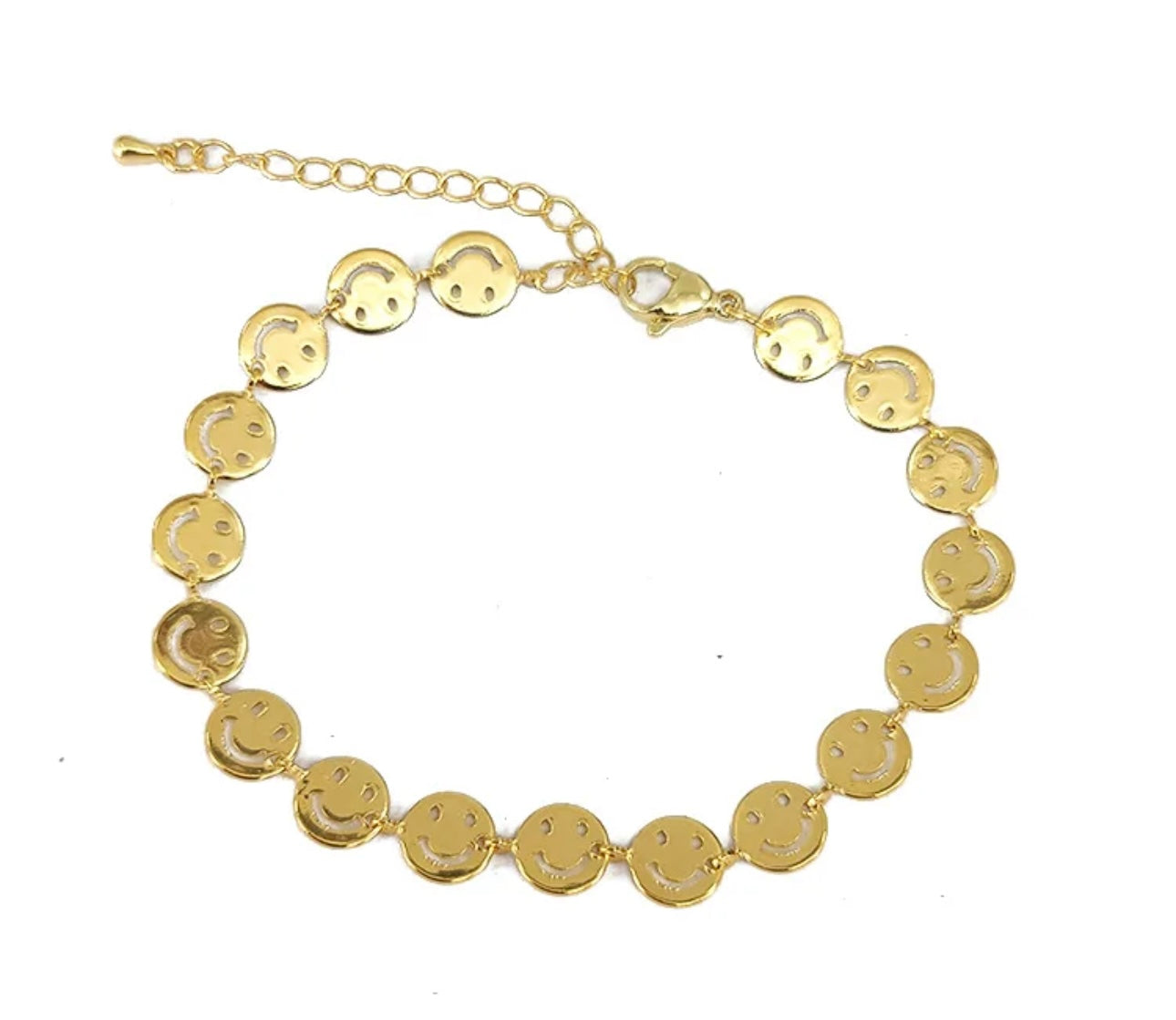 HAPPY FACE CHAIN BRACELET