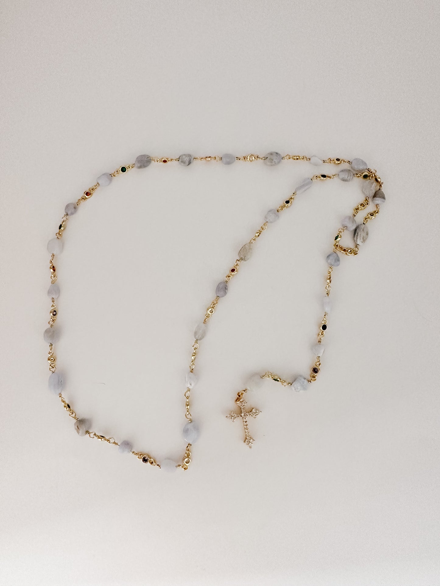MADONNA CROSS NECKLACE