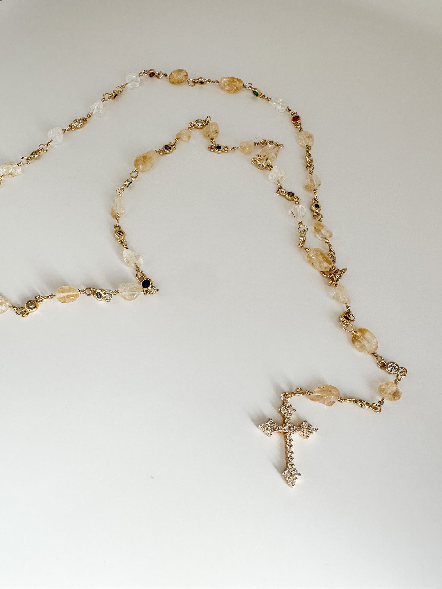 MADONNA CROSS NECKLACE