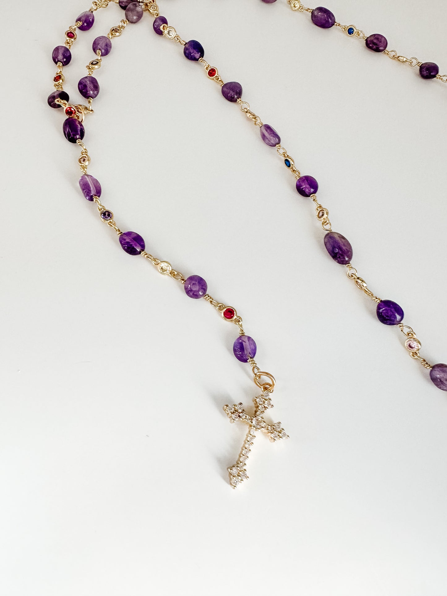 MADONNA CROSS NECKLACE