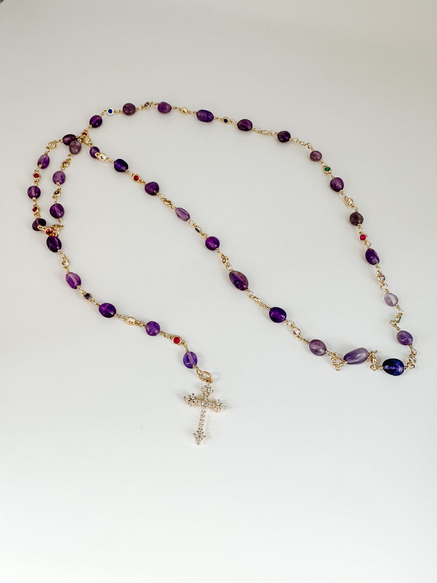 MADONNA CROSS NECKLACE