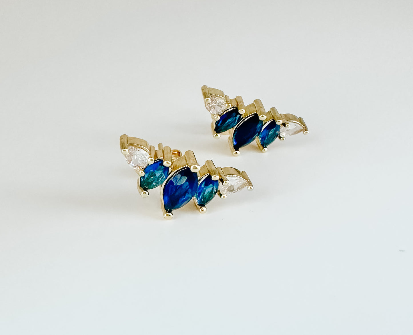 EMERALD & SAPPHIRE STUDS