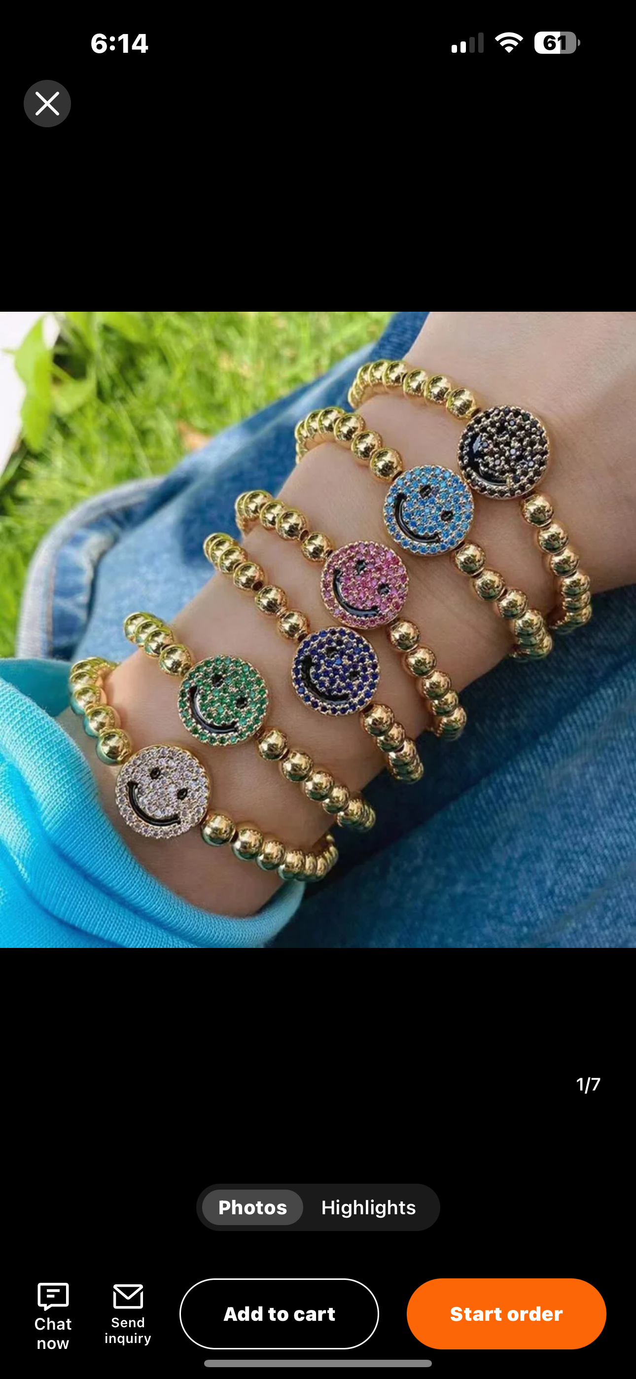 PAVE CRYSTAL HAPPY FACE BRACELET