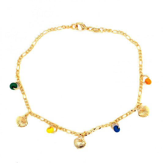SEA SHELL BEADED ANKLET