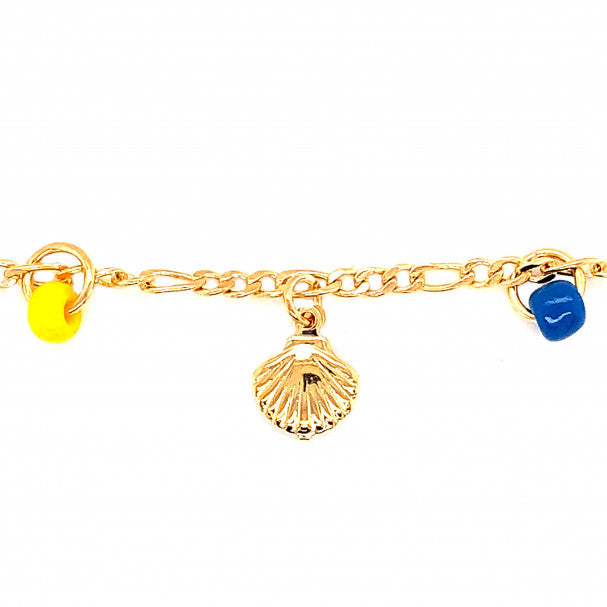 SEA SHELL BEADED ANKLET