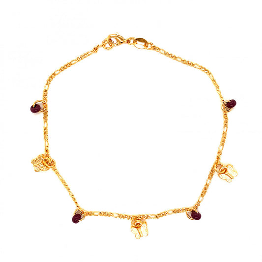 LAVENDER BUTTERFLY ANKLET