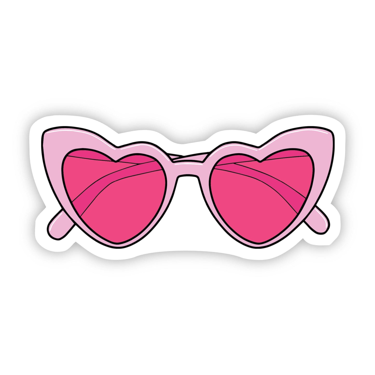 PINK HEART SUNGLASSES STICKER
