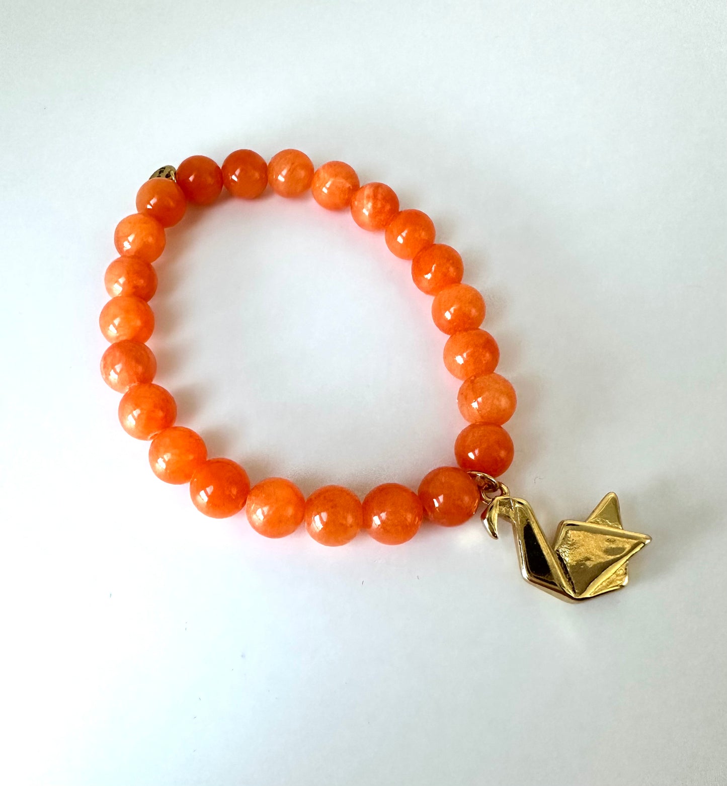 PAPER CRANE GEMSTONE BRACELET