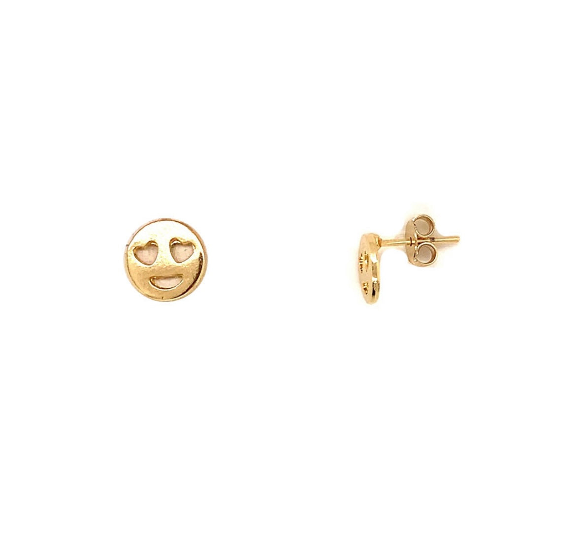 HEART EYE HAPPY FACE STUDS