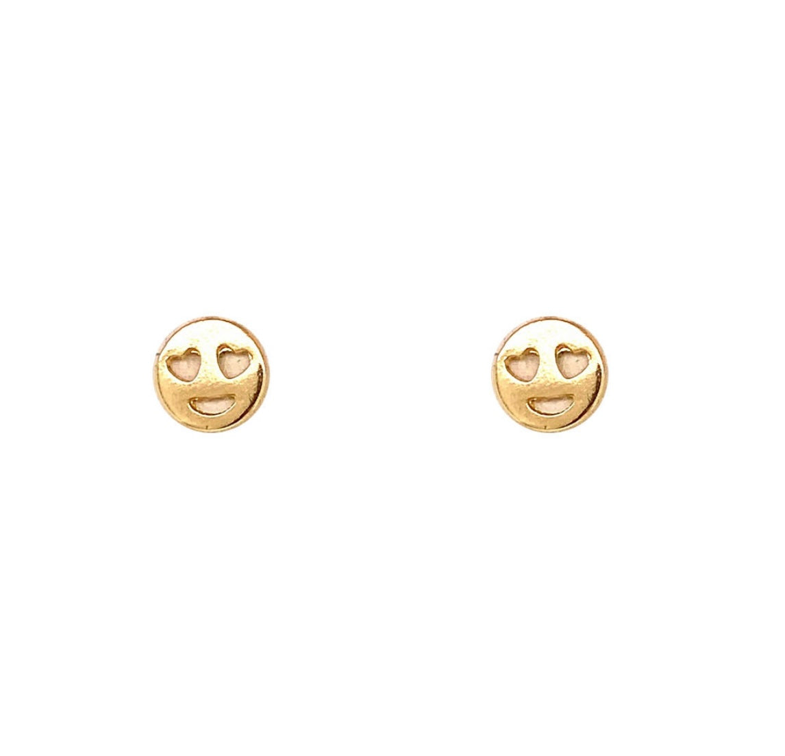 HEART EYE HAPPY FACE STUDS