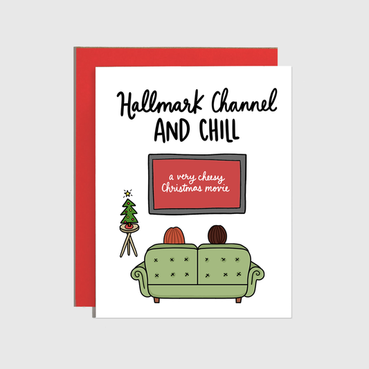CHRISTMAS MOVIES & CHILL HOLIDAY CARD