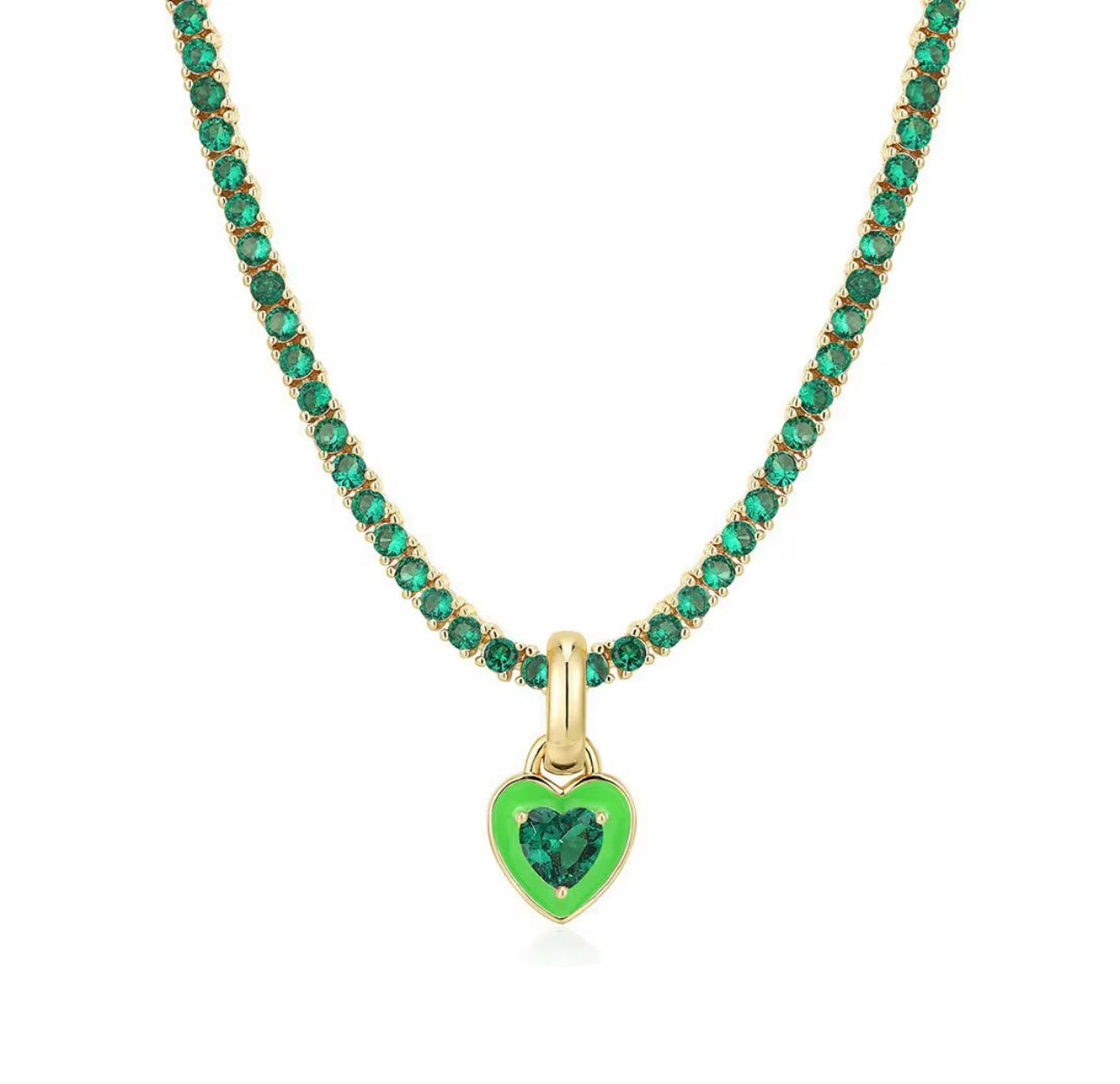 CANDY HEART TENNIS NECKLACE