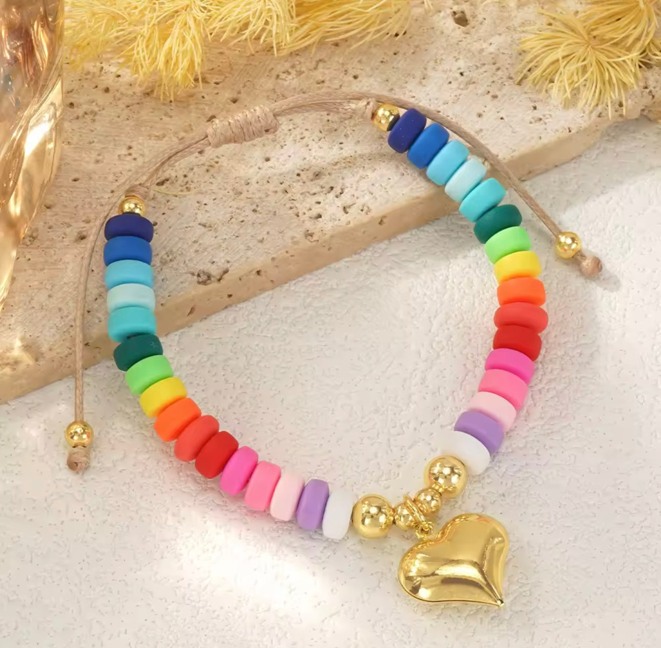 RAINBOW HEART BRACELET