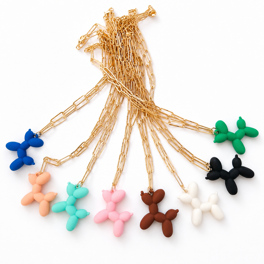 BALLOON DOG CHARM NECKLACE