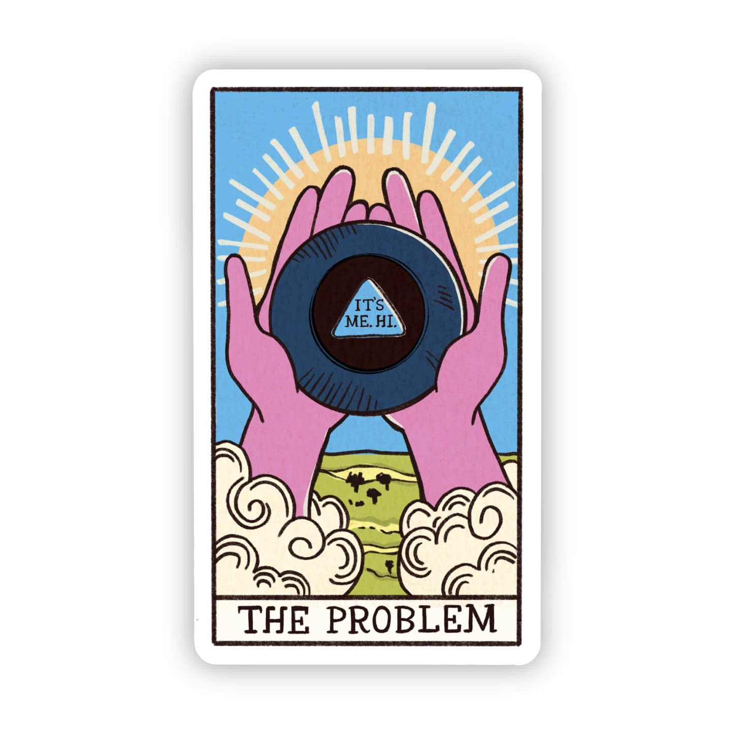 "THE PROBLEM" TAROT CARD STICKER