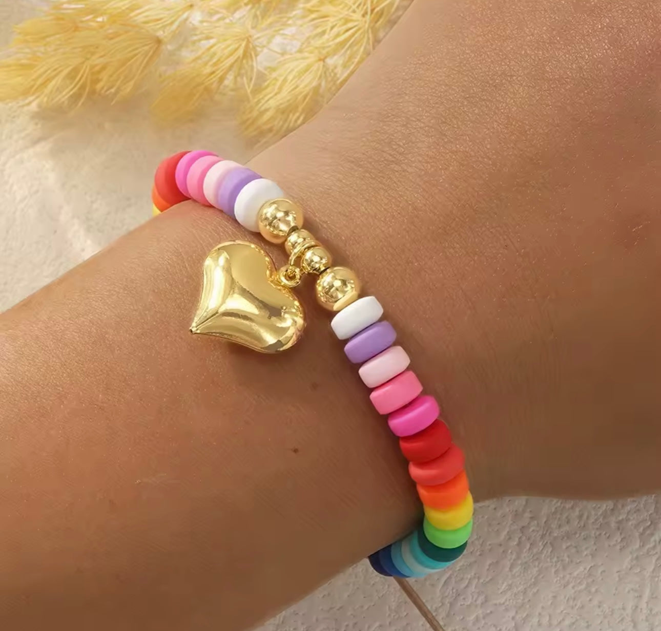 RAINBOW HEART BRACELET