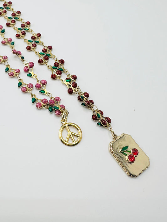 CHERRY PEACE NECKLACE