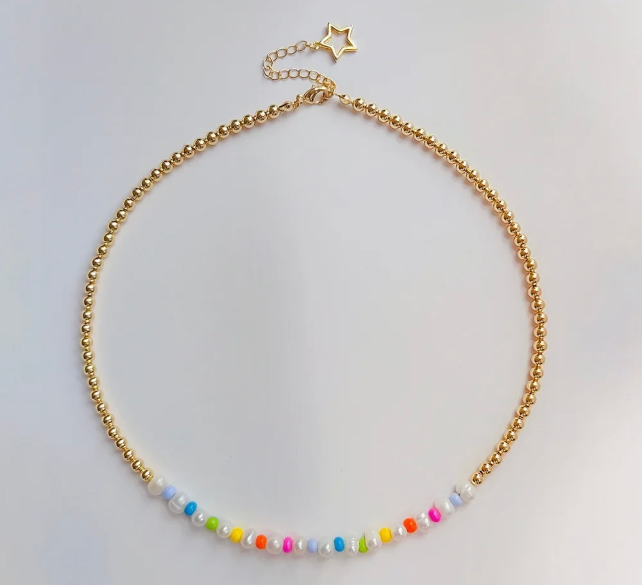 CLASSIC PEARL RAINBOW NECKLACE