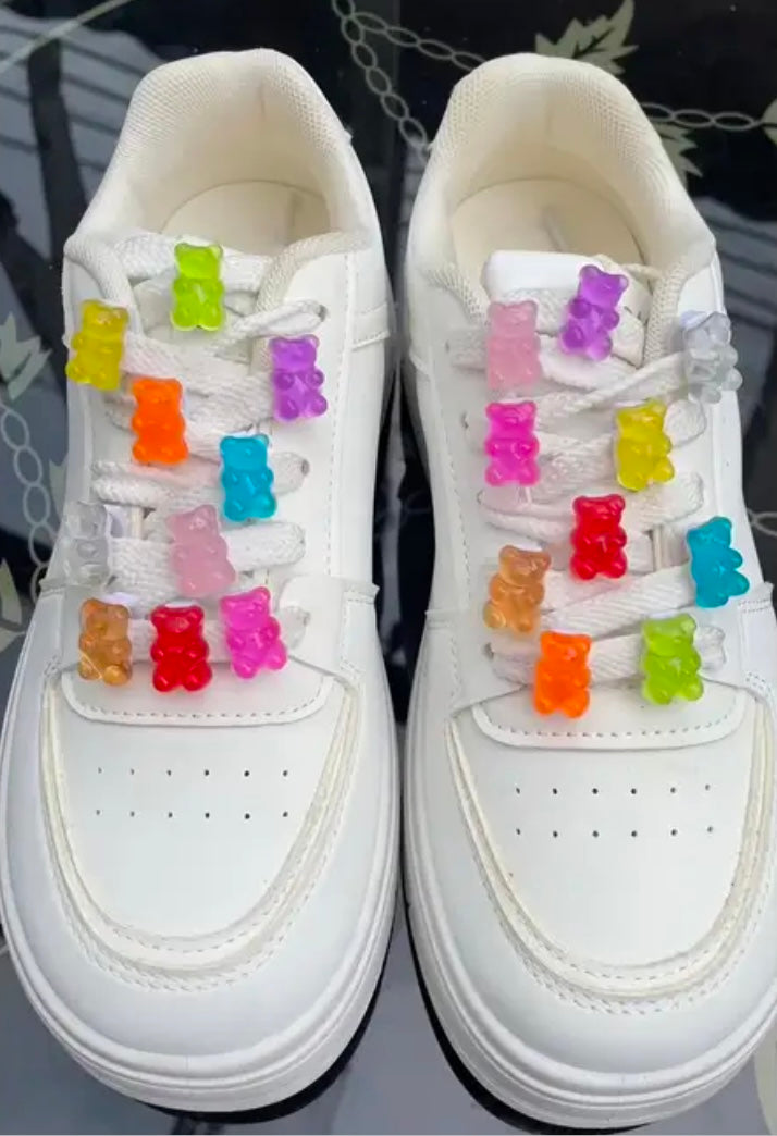 GLOW IN THE DARK BEAR SHOE CHARMS