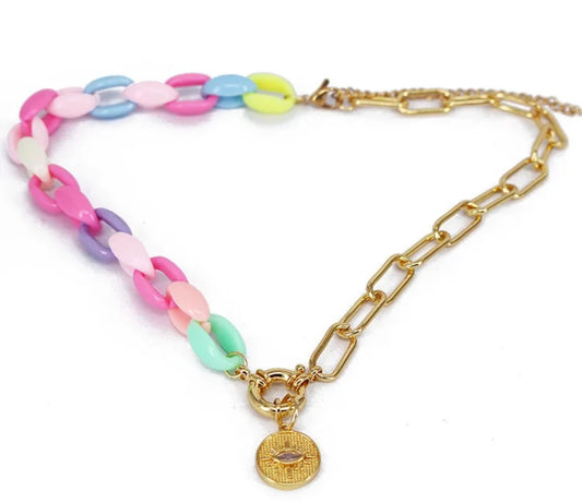 PASTEL RAINBOW PROTECTION NECKLACE