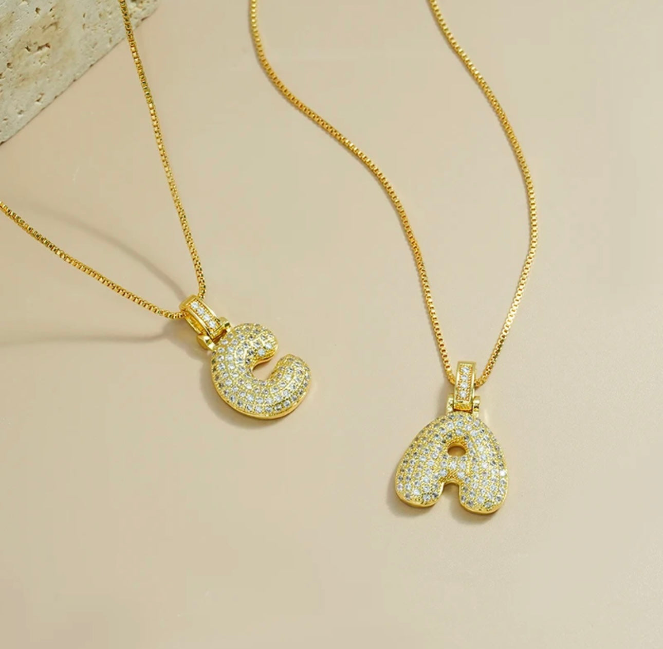 BUBBLE LETTER NECKLACE