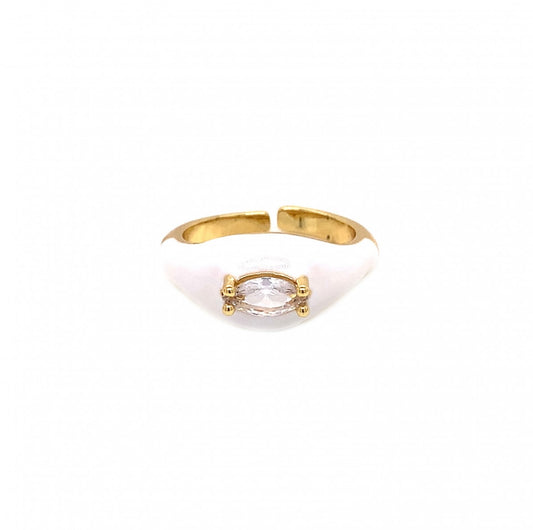 ✨ ENAMEL GEM ADJUSTABLE RING
