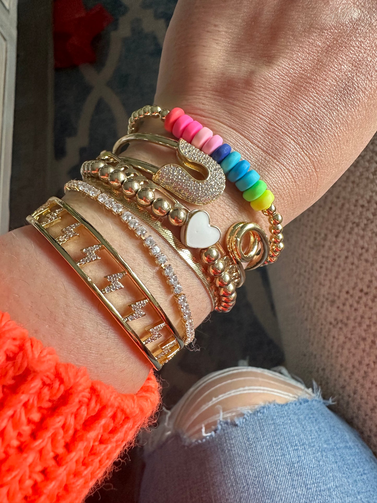 GOLD PLATED RAINBOW BRACELET