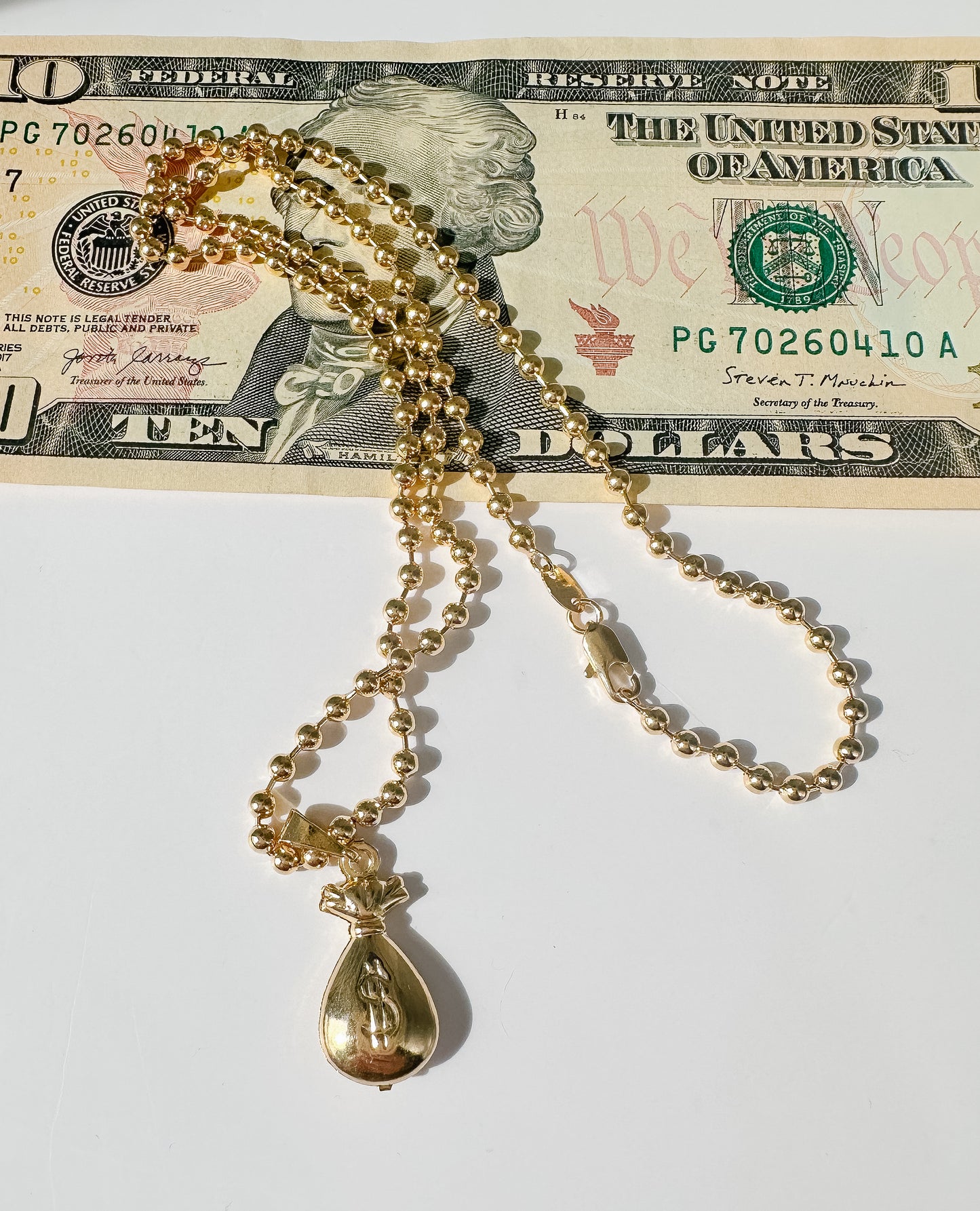 MONEY BAGS NECKLACE