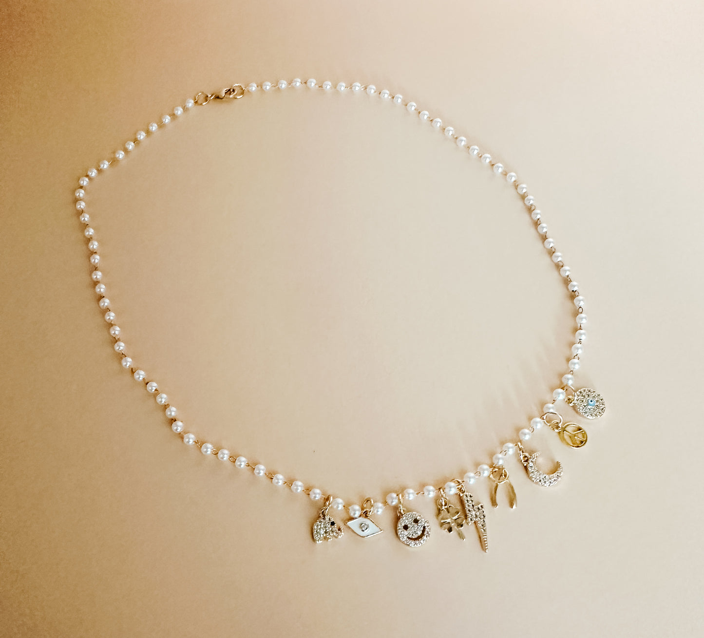 PEARL CHARM NECKLACE