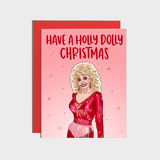 HOLLY DOLLY CHRISTMAS CARD