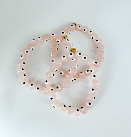 BLUSH EVIL EYE BRACELET