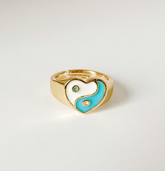 YIN YANG HEART RINGS