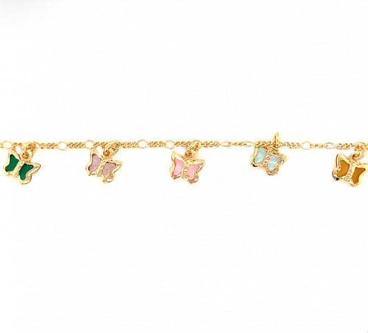 BUTTERFLY GEMSTONE ANKLET