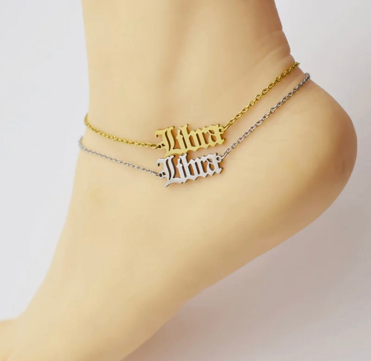 HOROSCOPE ANKLET SILVER PLATED